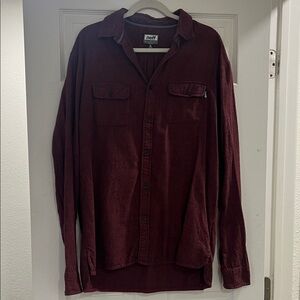 Neff Maroon Long Sleeve Shirt